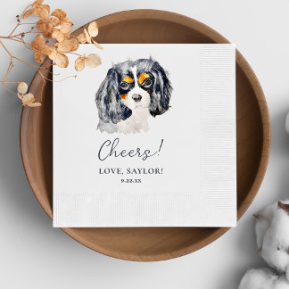 Guardanapo De Papel Charles Spaniel Dog Personalizado Cheers