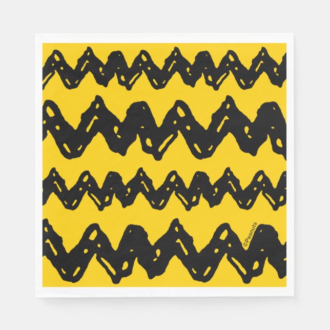 Guardanapo De Papel Charlie Brown Zig Zag Pattern (Frente)
