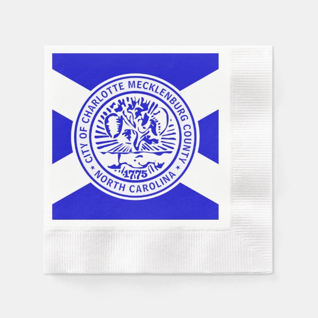 Guardanapo De Papel Charlotte City Flag (Frente)