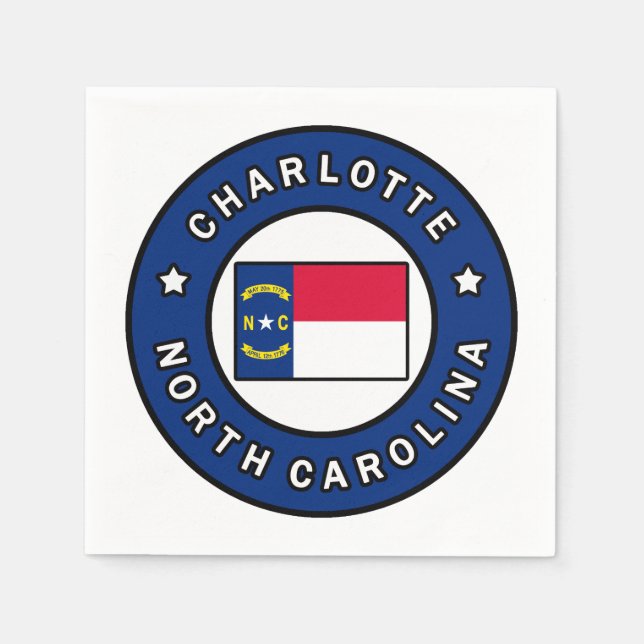 Guardanapo De Papel Charlotte North Carolina (Frente)
