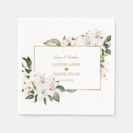 Guardanapo De Papel Charm Imperial Lily Dourado Baptismo