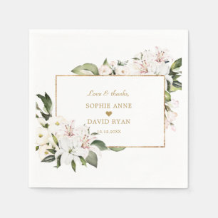 Guardanapo De Papel Charm Imperial Lily Dourado Baptismo