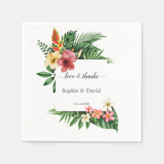 Guardanapo De Papel Charm Lush Tropical Garden Flowers Bloom Casamento