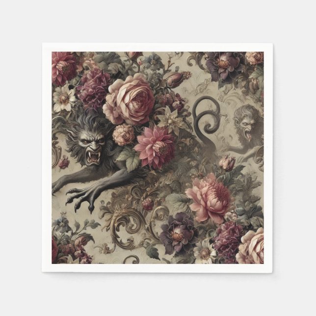 Guardanapo De Papel Château des Loups - Lobisomem Barroco Gótico (Frente)