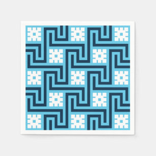 Guardanapo De Papel Chave, azul-céu e marinho gregos de Deco