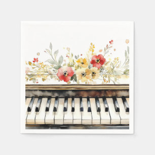 Guardanapo De Papel Chaves e Flores de Piano
