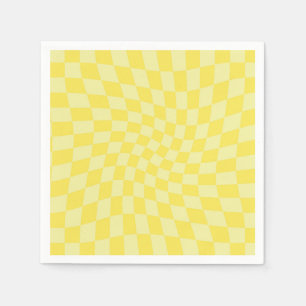 Guardanapo De Papel Checkboard com dobra amarela da pasta retrorreflec