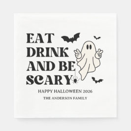 Guardanapo De Papel Checkerboard Retro Espetacular de Halloween