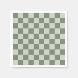 Guardanapo De Papel Checkerboard verde