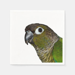 Guardanapo De Papel Cheeked verde Conure