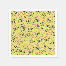 Guardanapo De Papel  Cheerful Floral Pattern: Pink Flowers 