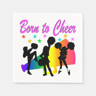 GUARDANAPO DE PAPEL CHEERLEADING RAINBOW MEGAPHONE DESIGN
