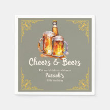 Cheers and Beers Glass Bottle 50th Birthday