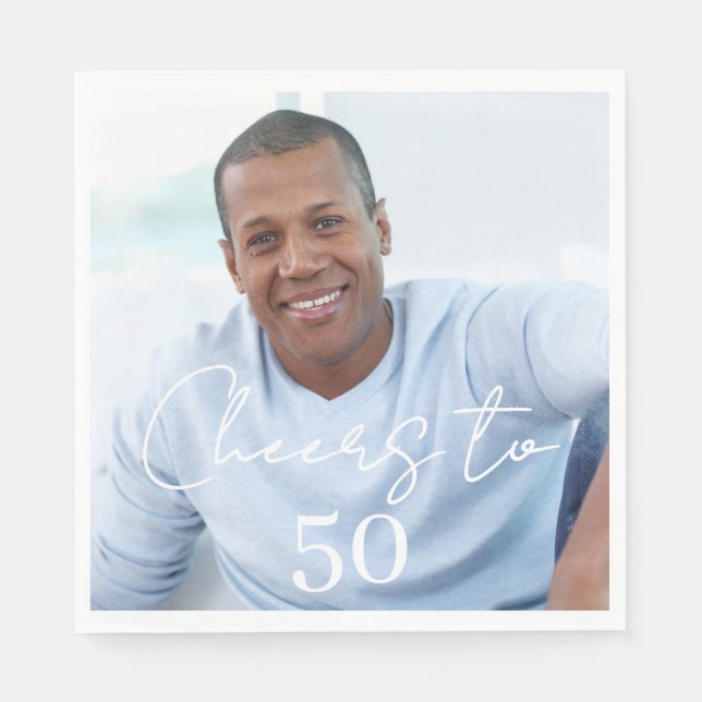 Guardanapo De Papel Cheers photo birthday party luncheon (Frente)