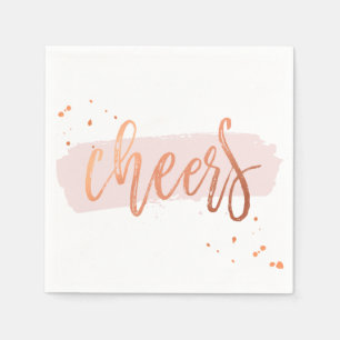 Guardanapo De Papel CHEERS TIPO SCRIPT LETRADO À MÃO tipo cobre pincel