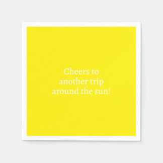 Guardanapo De Papel 'Cheers To Another Trip Around The Sun!' Birthday