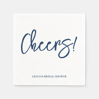 Guardanapo De Papel Cheers Wedding Napkins with Rustic Hand Lettering