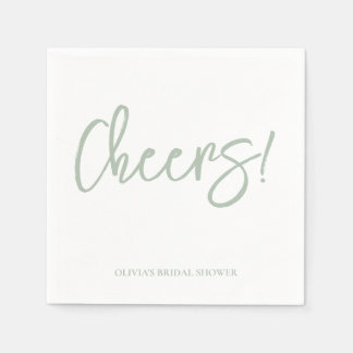 Guardanapo De Papel Cheers Wedding Napkins with Rustic Hand Lettering