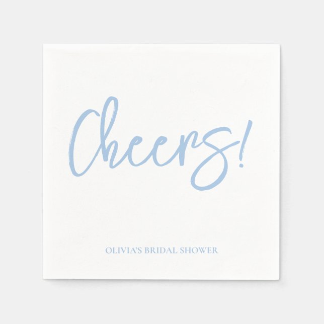 Guardanapo De Papel Cheers Wedding Napkins with Rustic Hand Lettering (Frente)