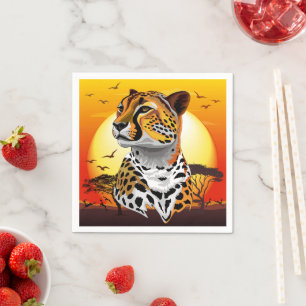 Guardanapo De Papel Cheetah African Feline Wild Animal
