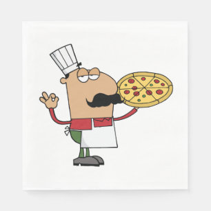 Guardanapo De Papel Chef de pizza italiano