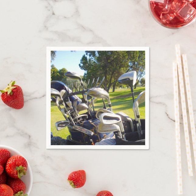 Guardanapo De Papel Cheio De Sacos De Golfe, Partido De Papel Napkins (Insitu)