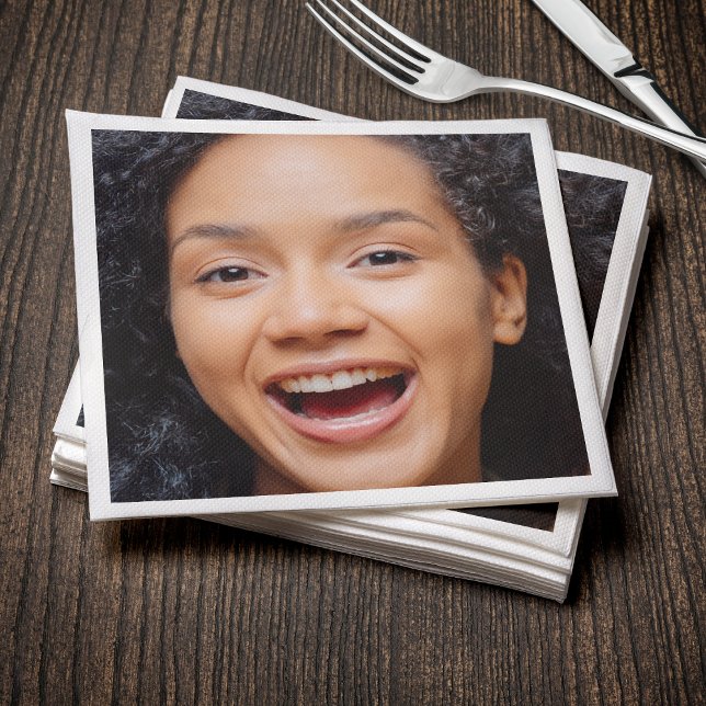 Guardanapo De Papel Cheio Divertido Face Fechar Foto Selfie (Fun Full Face Close Up Selfie Photo Napkins
)