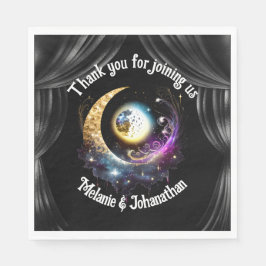 Guardanapo De Papel Cheio lua estrelada, cortinas celestiais