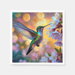 Guardanapo De Papel Cherry Blossom Fantasy Hummingbird