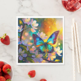 Guardanapo De Papel Cherry Blossom Fantasy Sunrise Borboleta