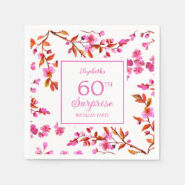 Guardanapo De Papel Cherry Blossom Floral Surpresa Rosa Pink Aniversár