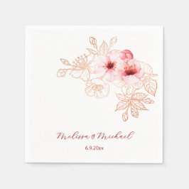 Guardanapo De Papel Cherry Blossom Pink White Wedding