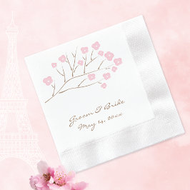 Guardanapo De Papel Cherry Blossoms em Casamento Rosa
