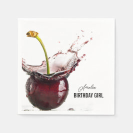 Guardanapo De Papel Cherry Escuro Personalizado