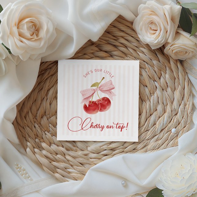 Guardanapo De Papel Cherry on Top Birthday Napkins (Criador carregado)