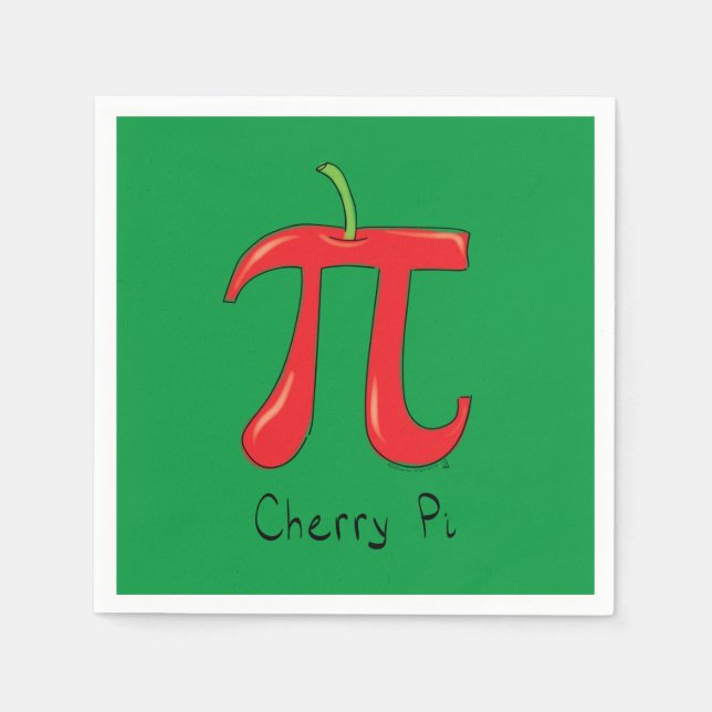 Guardanapo De Papel Cherry Pi - Símbolo Math Professor Engraçado (Frente)