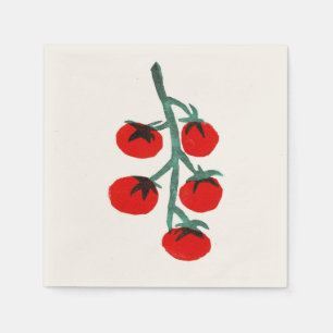 Guardanapo De Papel Cherry Tomato Italiano Cocktail Napkins