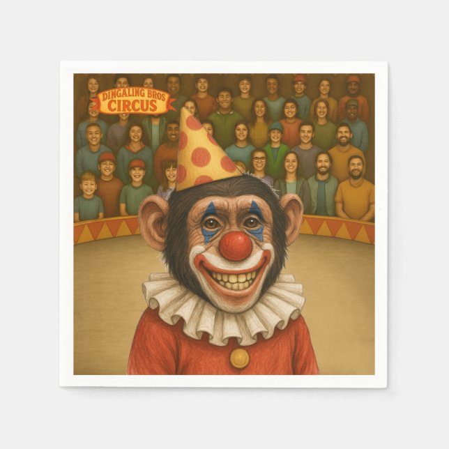 Guardanapo De Papel Chester the chimp clown (Frente)