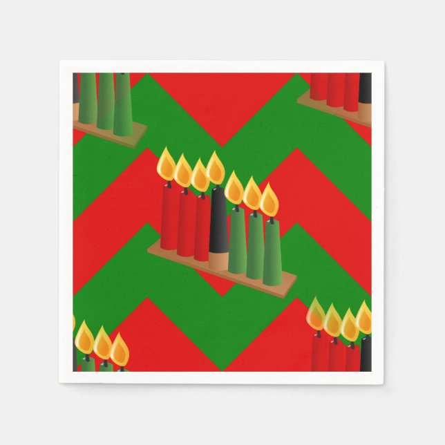 Guardanapo De Papel chevron kwanzaa (Frente)