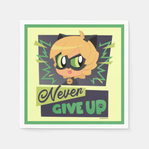 Guardanapo De Papel Chibi Cat Noir Nunca Desiste