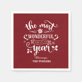 Guardanapo De Papel Chic A Mais Maravilhosa Época do Ano Monograma