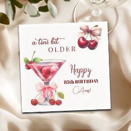 Guardanapo De Papel Chic A Tini Bit Older Cherry Martini 85th Birthday