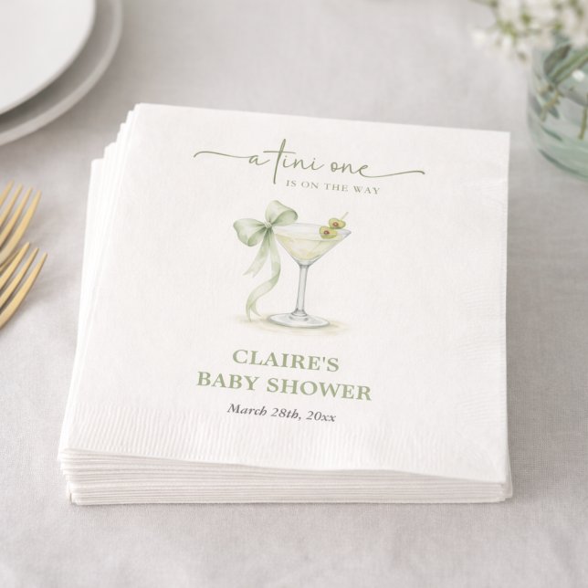 Guardanapo De Papel Chic A Tini Um Chá de Bebê Elegante (Criador carregado)
