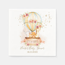 Chic Blush Floral Hot Air Balloon Baby