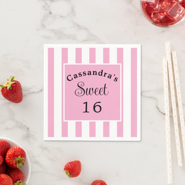 Guardanapo De Papel Chic Clássico de 16 Cinzas Rosa (Insitu)