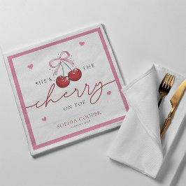 Guardanapo De Papel Chic Coquette Cherry no Chá de panela superior