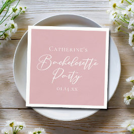Guardanapo De Papel Chic Dusty Rose Pink Bachelorette Party