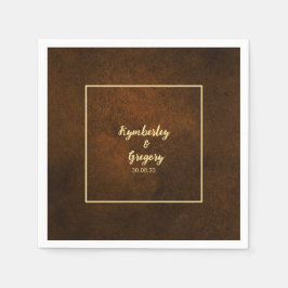 Guardanapo De Papel Chic Elegant Dark Brown Texturizado