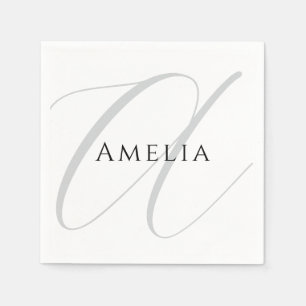 Guardanapo De Papel Chic Name Monograma - Letra Inicial Calliografia
