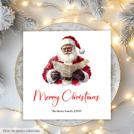 Guardanapo De Papel Chic Santa Claus Trendy Editable Christmas Napkin